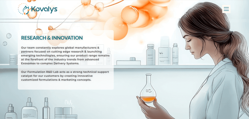 Kovalys Sciences Website Design screenshot 3