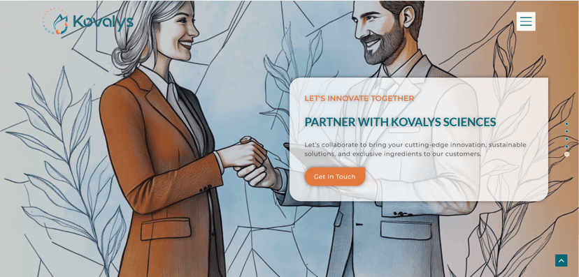 Kovalys Sciences Website Design screenshot 4