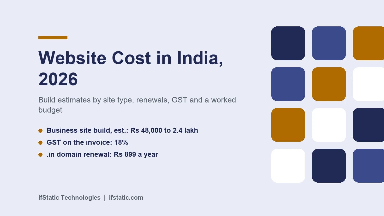 Website Development Cost in India: 2026 Pricing Guide by Site Type