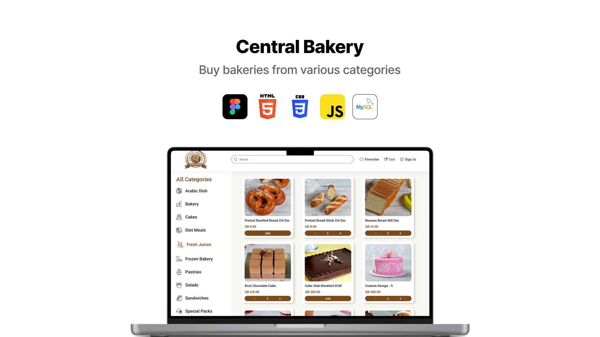Central Bakery – Fresh Cakes & Bakery Online